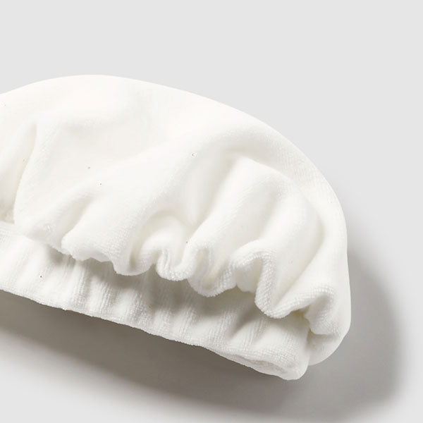 Mayoral Newborn White Velvet One-Piece Footie & Beret