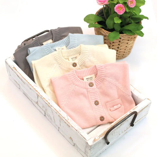 Viverano Organics Blue Pink Cream Gray Knit Overall