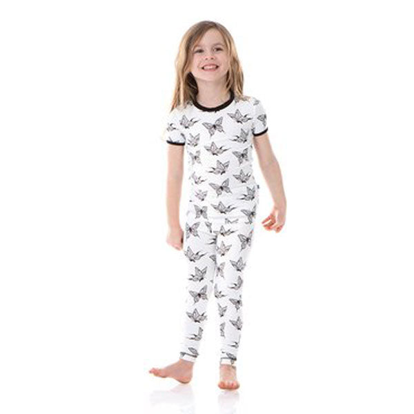 Kickee Pants Butterfly Print Short Sleeve Pajama Set City Style