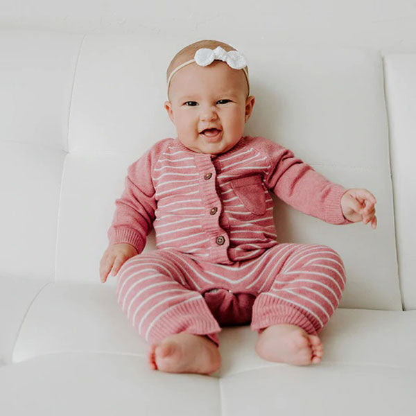 Viverano Organics Heather Pink Knit Overall